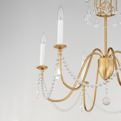 Plumette 6-Light Chandelier w Crystal