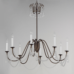 Plumette 8-Light Chandelier w Crystal