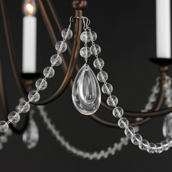 Plumette 8-Light Chandelier w Crystal