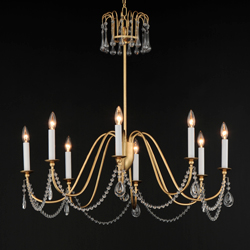 Plumette 8-Light Chandelier w Crystal