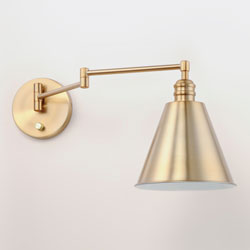 Library Wall Sconce Horizontal Swing Arm