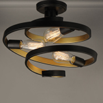 Twister 3-Light Semi-Flush Mount