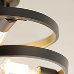 Twister 3-Light Semi-Flush Mount