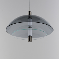 Arya Single Pendant - Smoke Clear Black