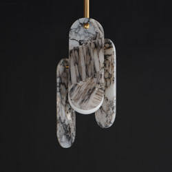 Megalith Stem Hung LED Pendant - Striae Arya