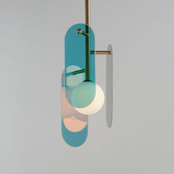 Megalith Stem Hung LED Pendant - Dichroic