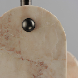 Megalith Stem Hung Pendant Rose Jade