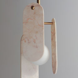 Megalith Stem Hung LED Pendant - Rose Jade