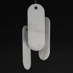 Megalith Stem Hung Pendant Spanish Alabaster