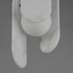 Megalith Stem Hung Pendant Spanish Alabaster