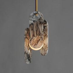 Megalith Cord Hung LED Pendant - Striae Arya