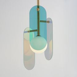 Megalith Cord Hung LED Pendant - Dichroic