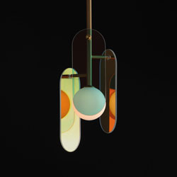 Megalith Cord Hung LED Pendant - Dichroic