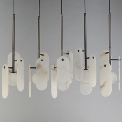 Megalith 5-Light Pendant Spanish Alabaster