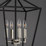 Caged 4-Light Mini Single Tier Chandelier