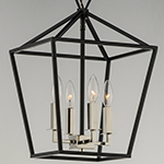 Caged 4-Light Mini Single Tier Chandelier