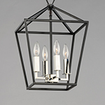 Caged 4-Light Mini Single Tier Chandelier