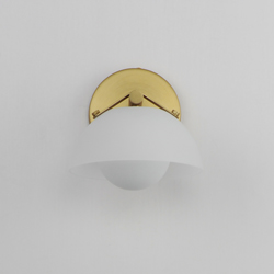Domain 1-Light Wall Sconce - Frost/Brass
