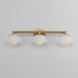 Domain 3-Light Bath Vanity - Frost/Brass