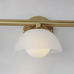 Domain 3-Light Bath Vanity - Frost/Brass