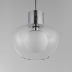 Incognito 14" Pendant - Clear/Chrome