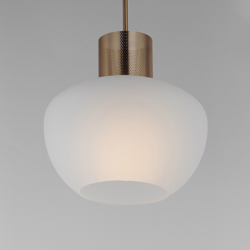 Incognito 14" Pendant - Frost/Heritage Brass