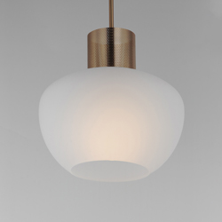 Incognito 14" Pendant - Frost/Heritage Brass