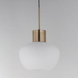 Incognito 14" Pendant - Frost/Heritage Brass