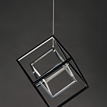 4 Square LED 2-Light Pendant