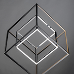 4 Square LED 2-Light Pendant