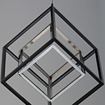 4 Square LED 2-Light Pendant