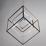 4 Square LED 2-Light Pendant