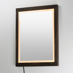 Sawyer 24x32 Walnut Framed LED Mirror