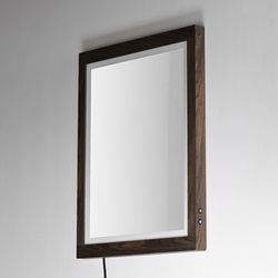 Sawyer 24x32 Walnut Framed LED Mirror