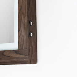 Sawyer 24x32 Walnut Framed LED Mirror