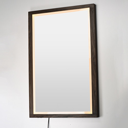 Sawyer 48x32 Walnut Framed LED Mirror