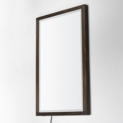 Sawyer 48x32 Walnut Framed LED Mirror