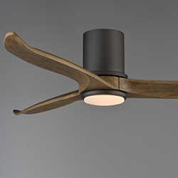 Woodwind 52 Solid Wood Blade Hugger Fan w LED