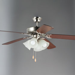 Basic 52 Ceiling Fan w 4-Lt LED Fan Kit wBulb